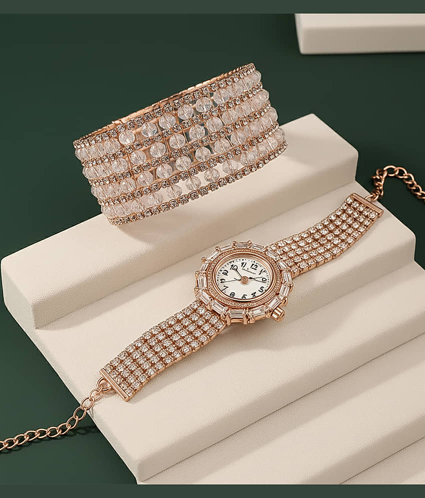 SHANKHRAJ MA LL Rose Gold Bracelet ( Pack of 2 )