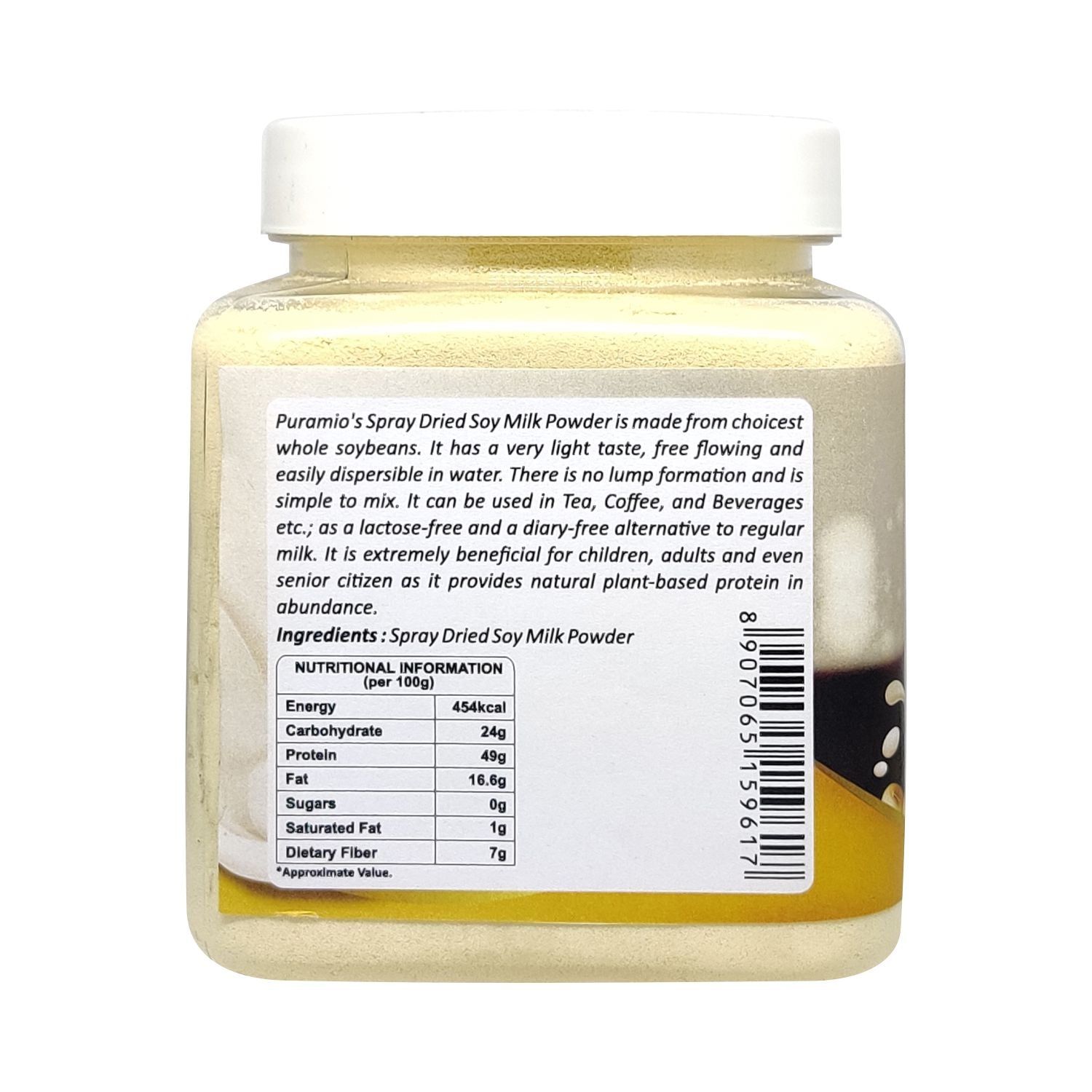 Puramio Soya Milk Powder (Vegan), 800 gm view 2