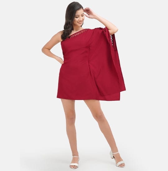 Wine Kaftan Party Dress view 2