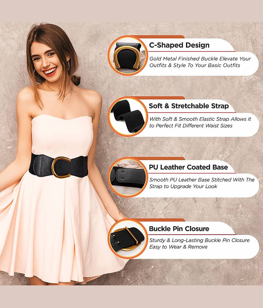 REDHORNS Fabric Women's Stretchable Belt ( Pack of 1 ) view 2
