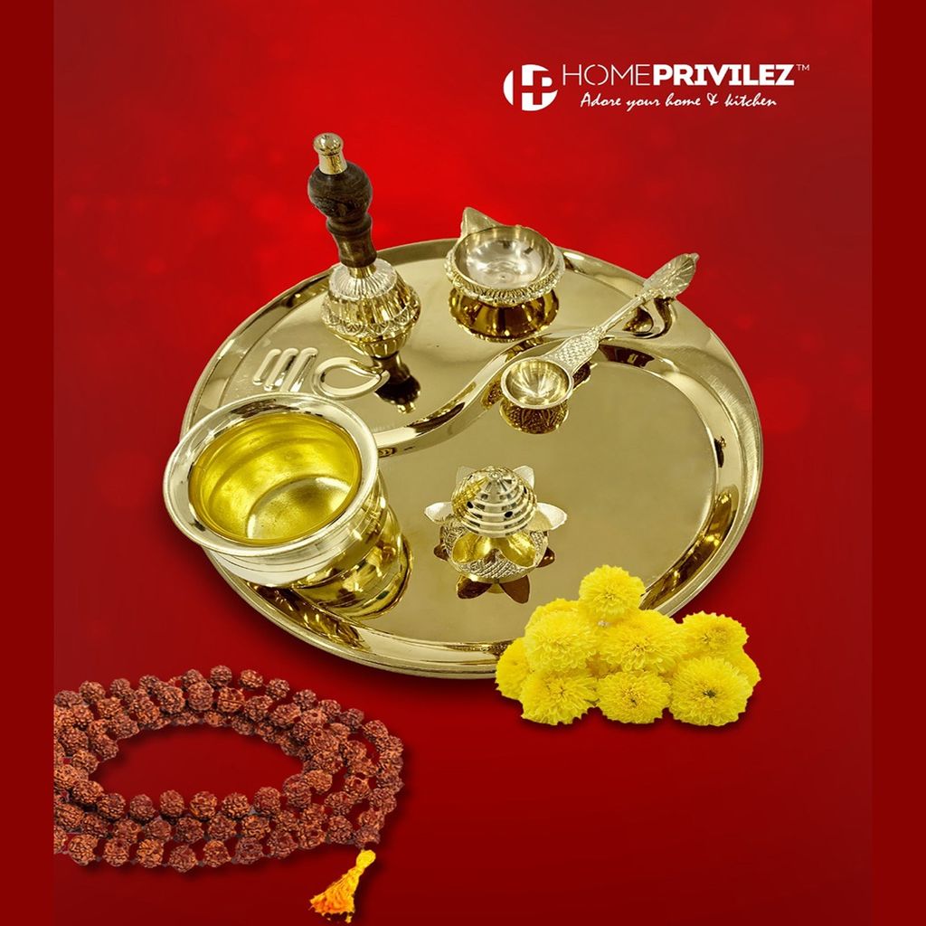 Pooja Thali set of 6 pcs view 2