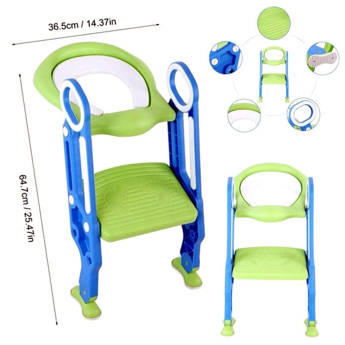 2 IN 1 TRAINING FOLDABLE LADDER POTTY TOILET SEAT FOR KIDS view 2