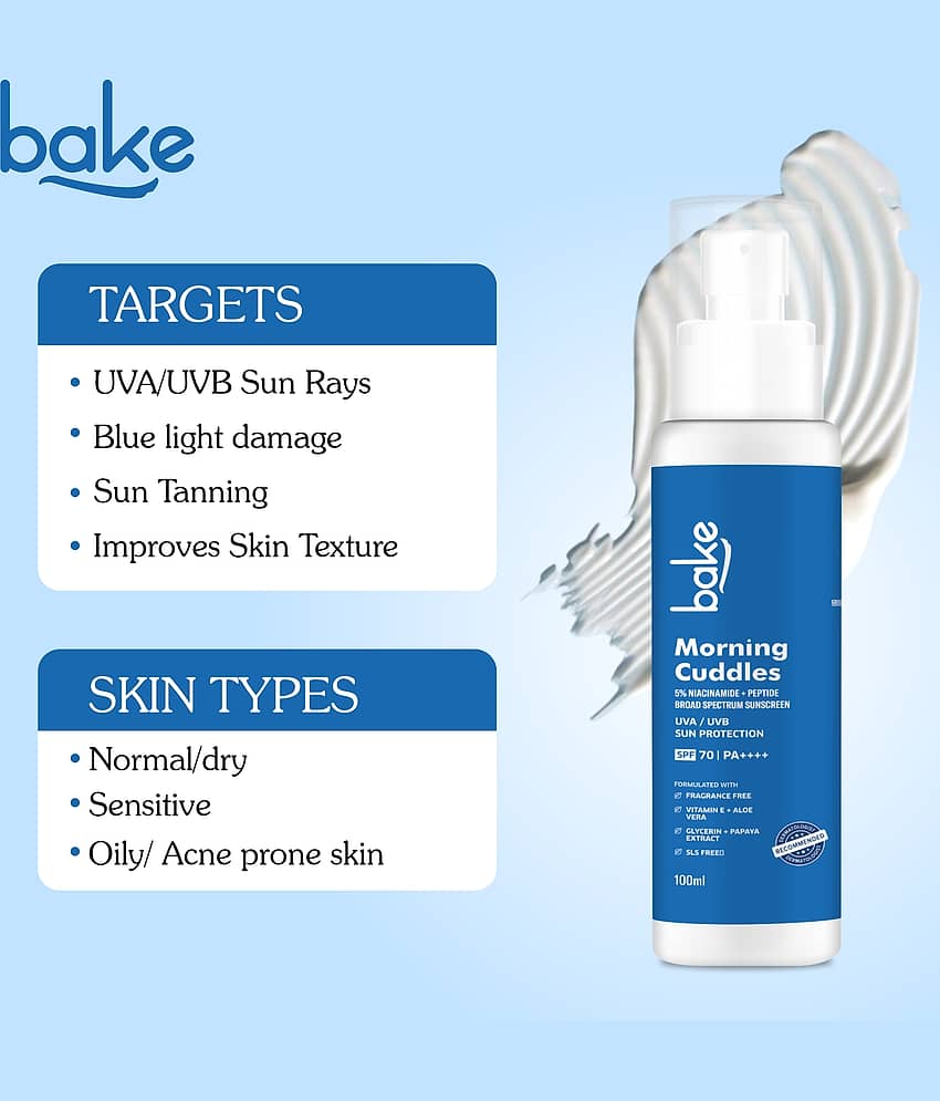 BAKE SPF 70 Sunscreen Cream For All Skin Type ( Pack of 1 ) view 2