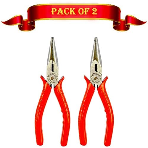 H9 Multitec MT- 535 Long Nose Plier | 6 Inch | Chrome Vanadium | Long Handle Grip | Pack of 2 view 2