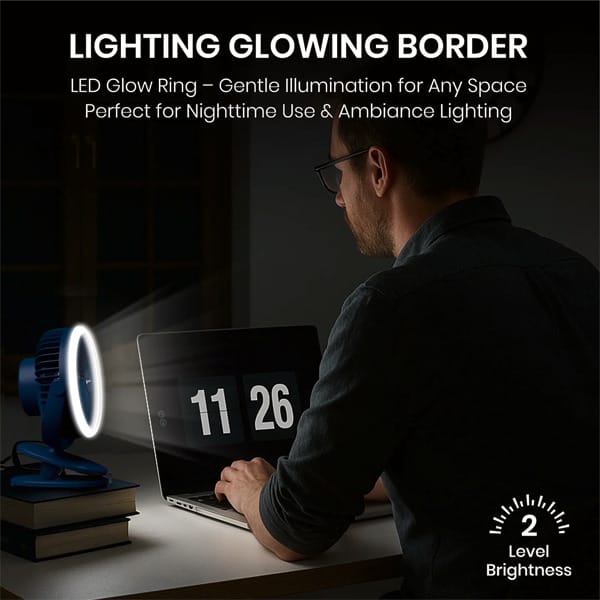 Portronics ClipCool Portable Rechargeable Clip-On Fan view 2