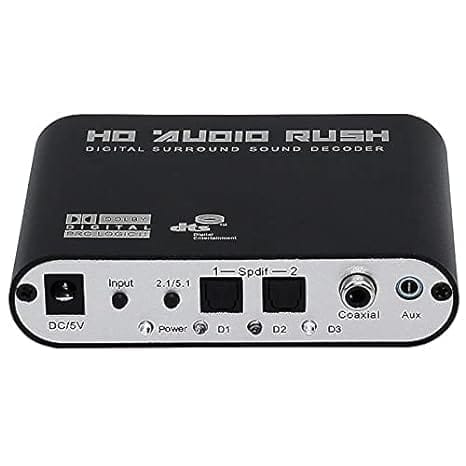 Digital to Analog 5.1 Audio Rush Decoder Converter Optical SPDIF Coaxial R/L Audio to 5.1CH Analog Audio 6RCA Output view 2