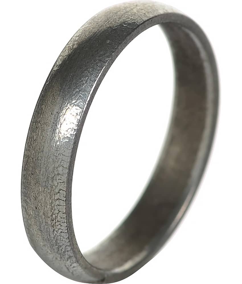 KESAR ZEMS Gray coloured Iron Ring Having Open End for Men and Women Size:22 view 2