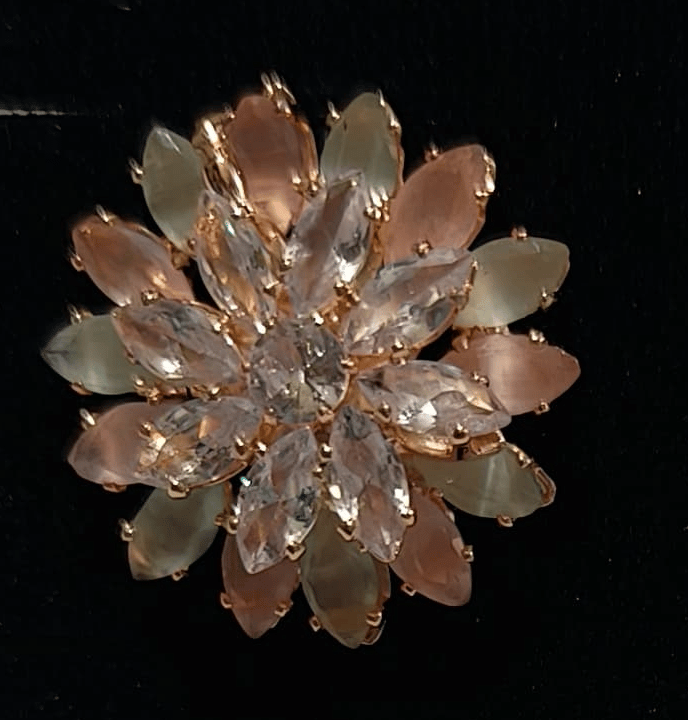 Elegant Rhinestone Flower Stud Earrings view 2