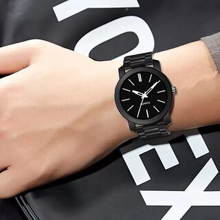 Premium Classic Men Designer Watch Stainless Steel Black Belt Everyday Wear Analog Watch For Men view 2