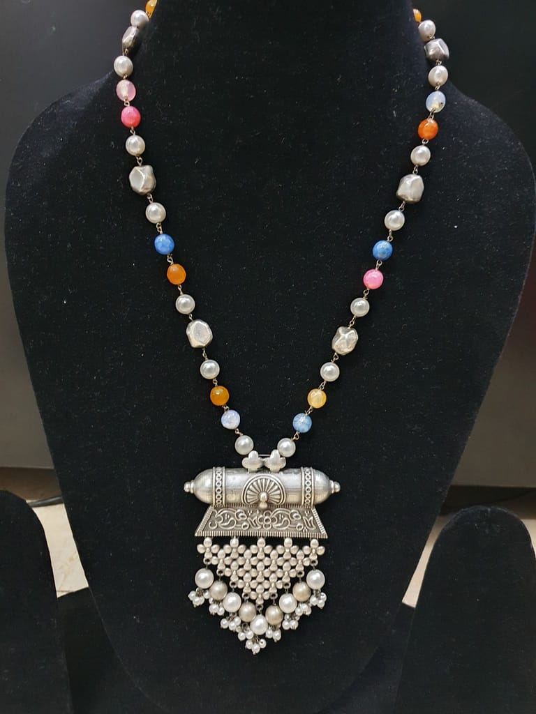 German Silver Oxidized Beautiful Necklace view 2