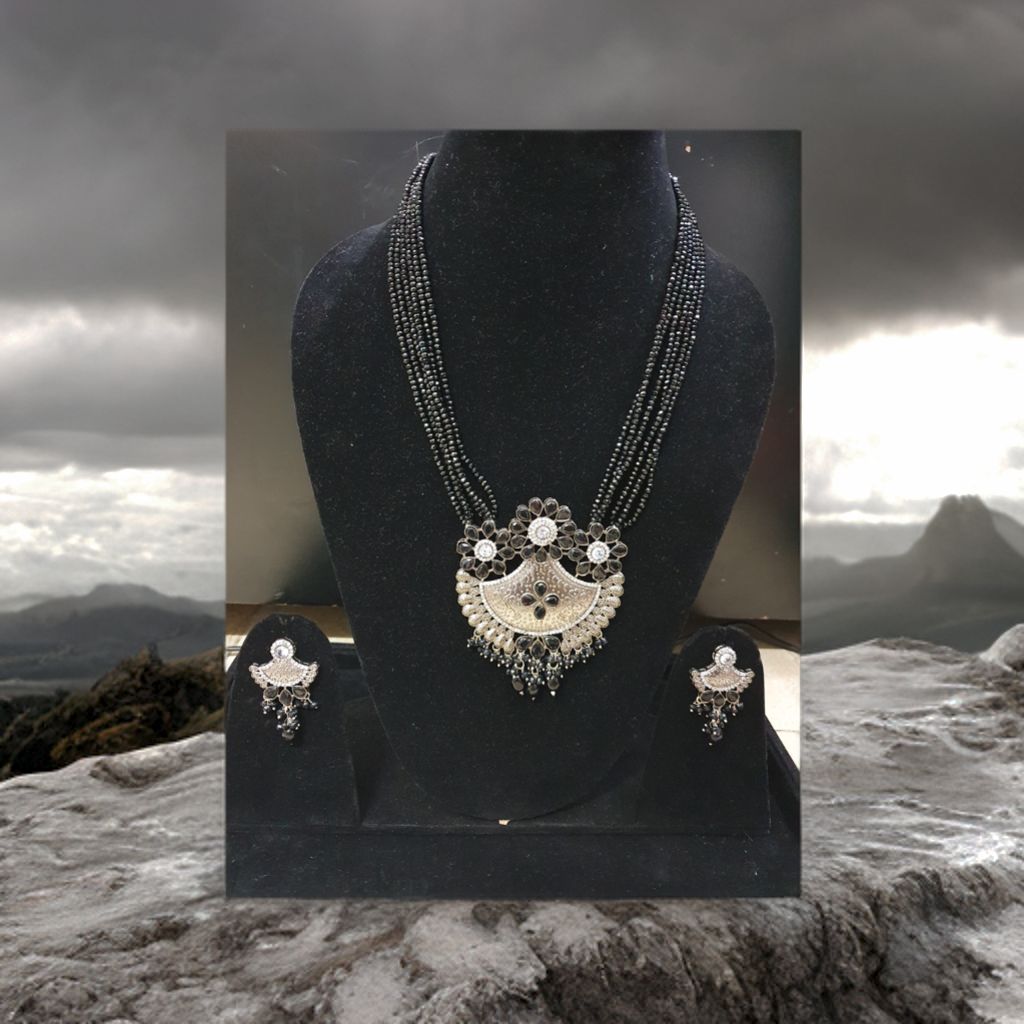 German Silver Oxidized Beautiful Necklace view 2