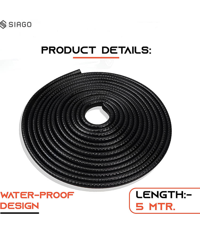SIAGO Premium Car Door Sealing Strip - 5 Meters, High-Quality Waterproof Rubber Weatherstrip for Noise Reduction, Dustproof, Soundproof, Universal Fit for Cars, SUVs, and Trucks view 2
