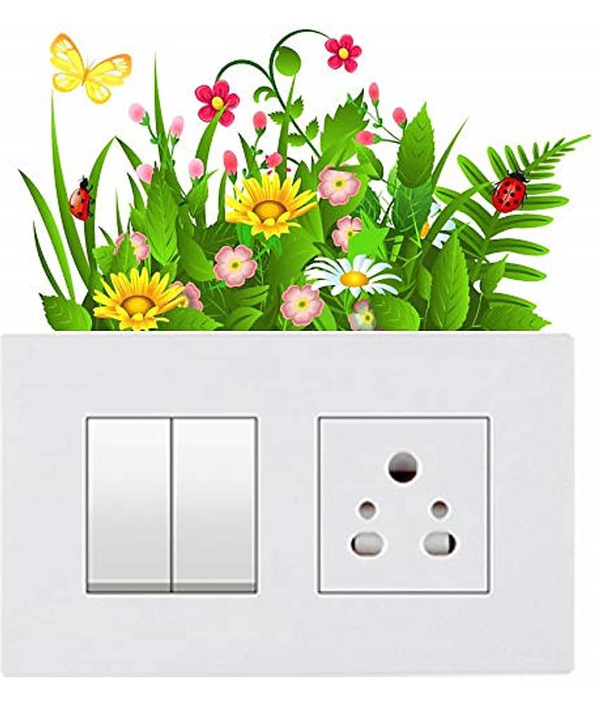 Inkfence Switch Board Sticker Floral ( 10 x 18 cms ) view 2