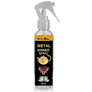 Metal Shiner Spray To Cleen All Stain of Brass Copper and Steel Natural and Safe Kitchen Cleaner (200 ml) view 2