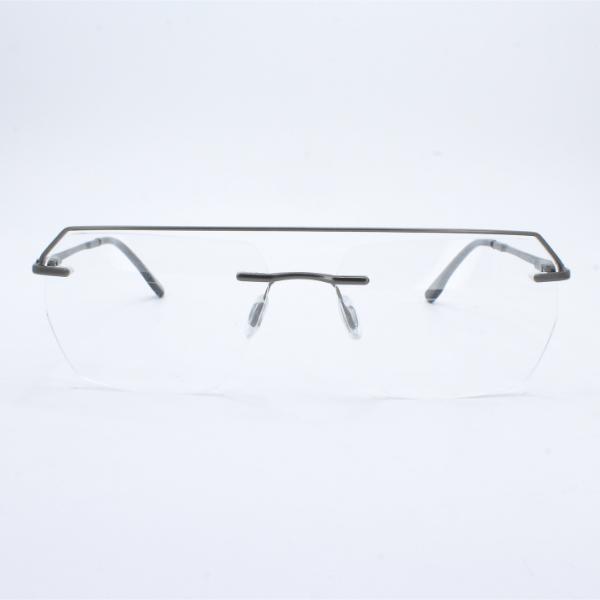Lensoz Elite X Luxe Rimless Geometric - Narrow - Gunmetal view 2