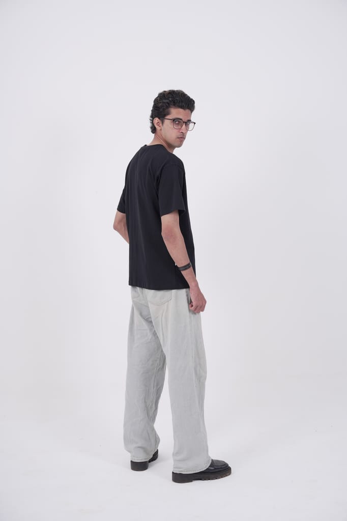 Essential Basics 210GSM Black oversized Plain T-shirts
