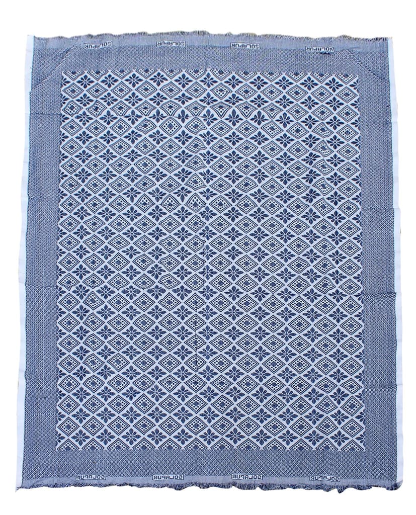 Mandhania Delux Quality Solapur Chaddar 100% Cotton Dailyuse Single Bed Blanket Pack of 2 Blue & Green view 2