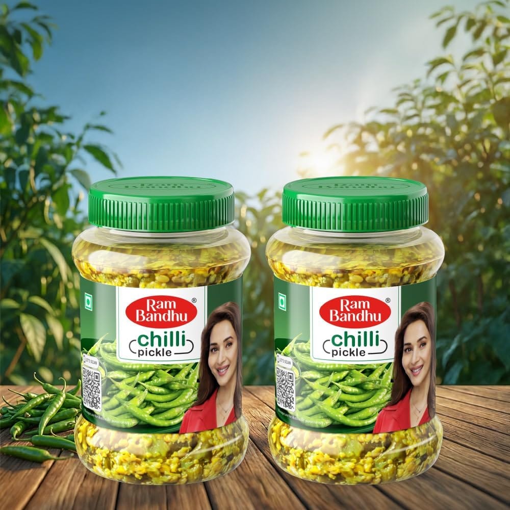 Ram Bandhu Chilli Pickle, Ready to Eat, Paste Form | 200g | Pack of 2 | 200gm X Pack of 2
