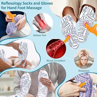 Reflexology Socks for Women with Acupressure Foot Chart Trigger Point Massage Tool for Foot Pain Relief, Plantar Fasciitis Support, Stress Reduction Circulation Aid view 2