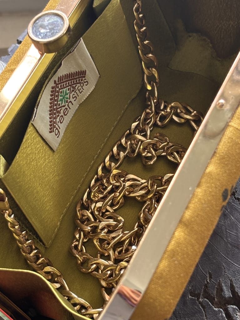 Henna Green Clutch Bag view 2