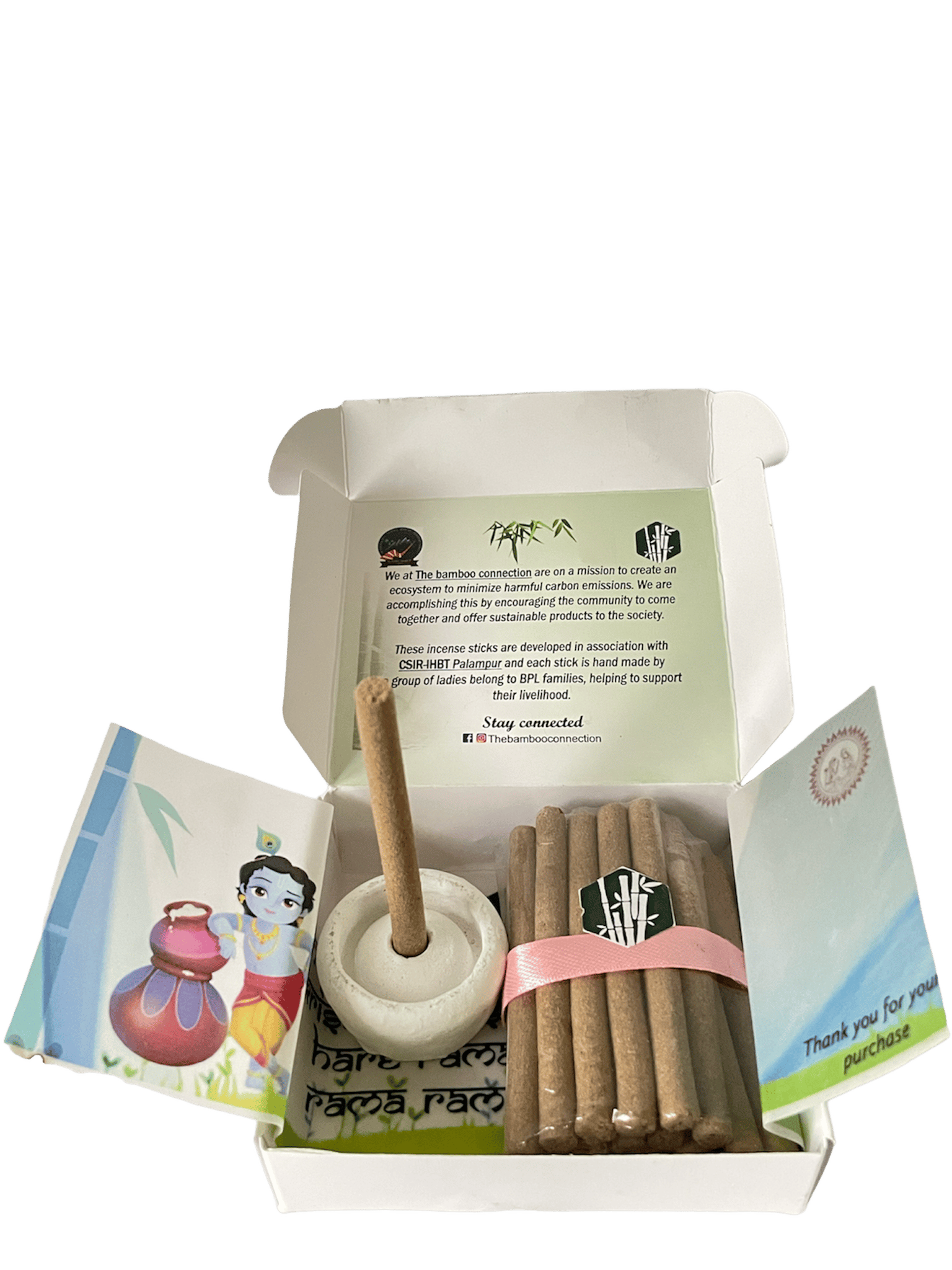 The Bamboo Connection | Love In India | Phthalate free, Charcoal free, Chemical free | Rose Fragrance | 100% Natural view 2