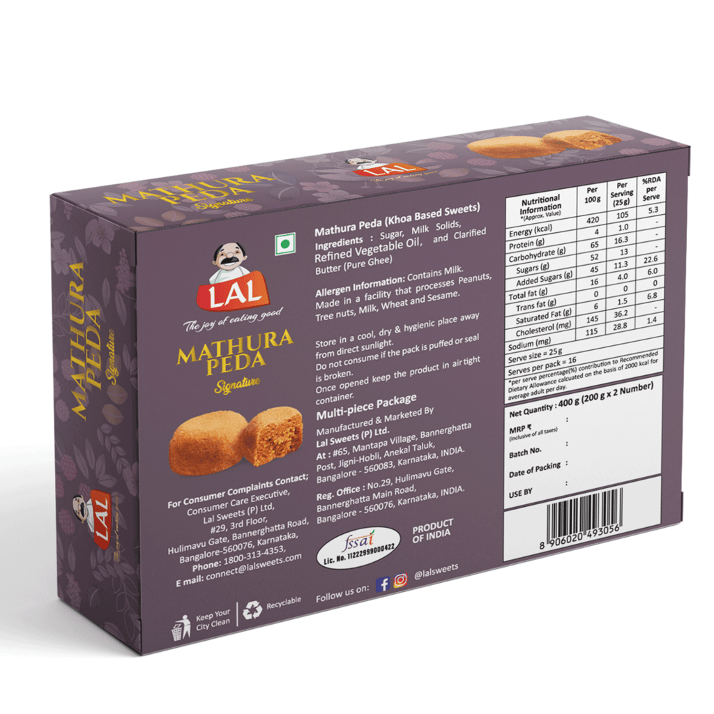 Lal Sweets Mathura Peda 400gms view 2