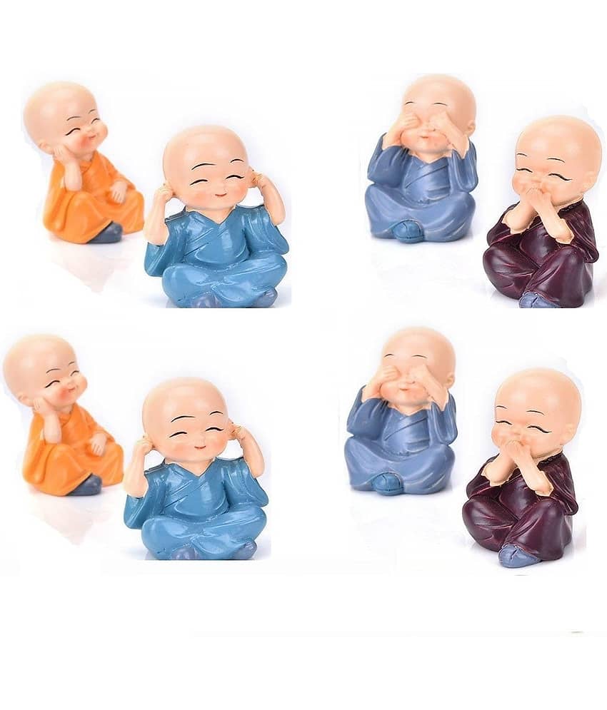 Fashion Bizz Baby Monk Buddha Figurines - Pack of 4 view 2