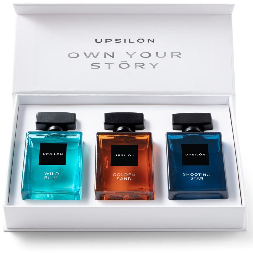 UPSILON Combo of Wild Blue, Golden Sand & Shooting Star Eau De Parfum Premium Long Lasting Fresh & Powerful Fragrance Spray Travel Friendly Luxury Parfum Scent | Men's Perfume | Each 100ml - Pack Of 3 view 2