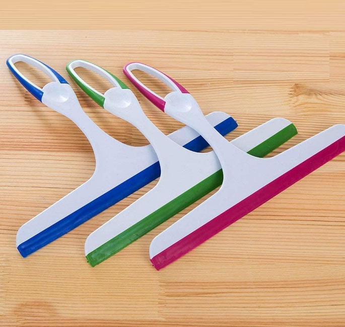 Stumart Kitchen Cleaning Wiper, Small Window Cleaner Squeegee Plastic Silicone Blade Brush Wiper, Car Cleaning Tool All Purpose Wiper