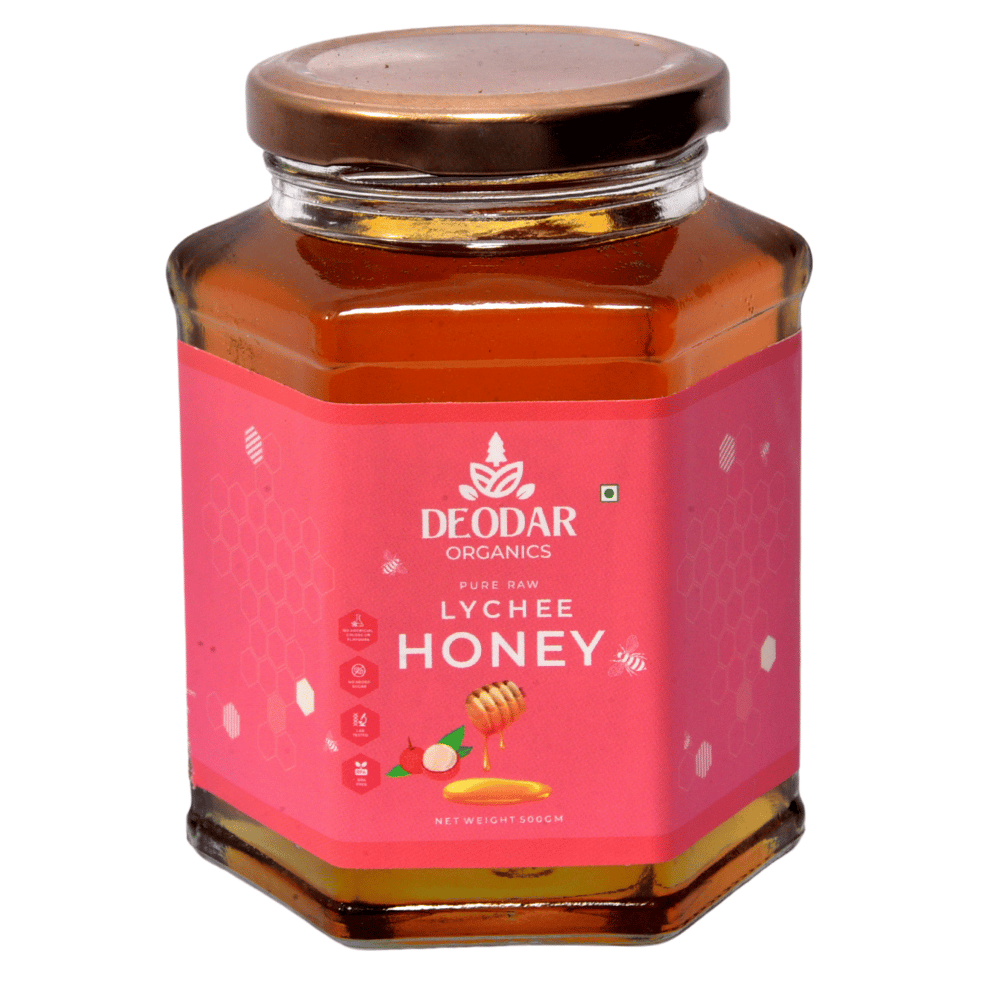 Deodar organics' 100% Pure Raw Lychee Flower Honey (500 GM)- No Additives Or Preservatives | Unheated | Unprocessed | view 2