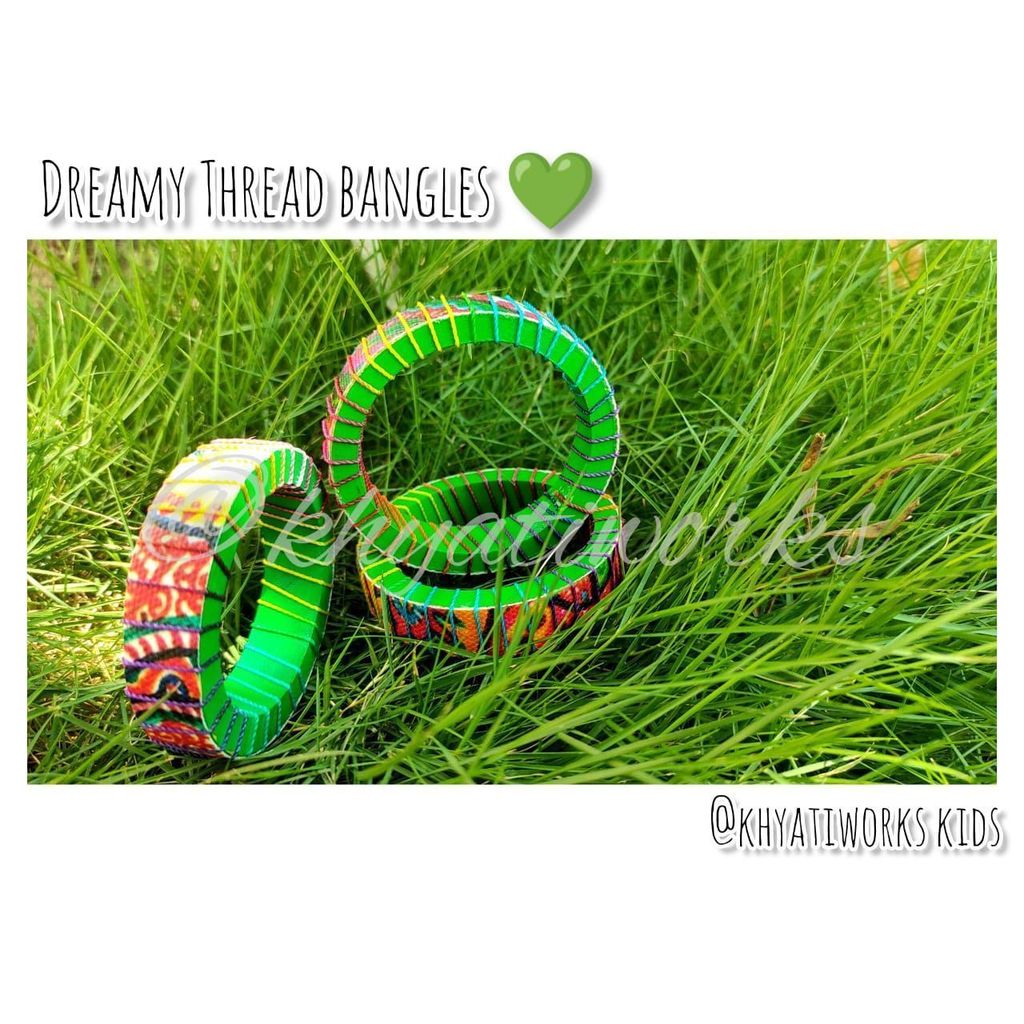 Dreamy Thread Bangles Green - Single Piece view 2