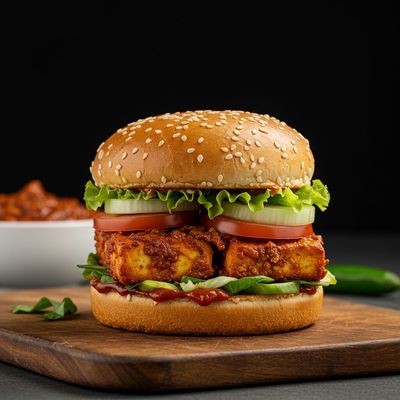Spicy Paneer Burger