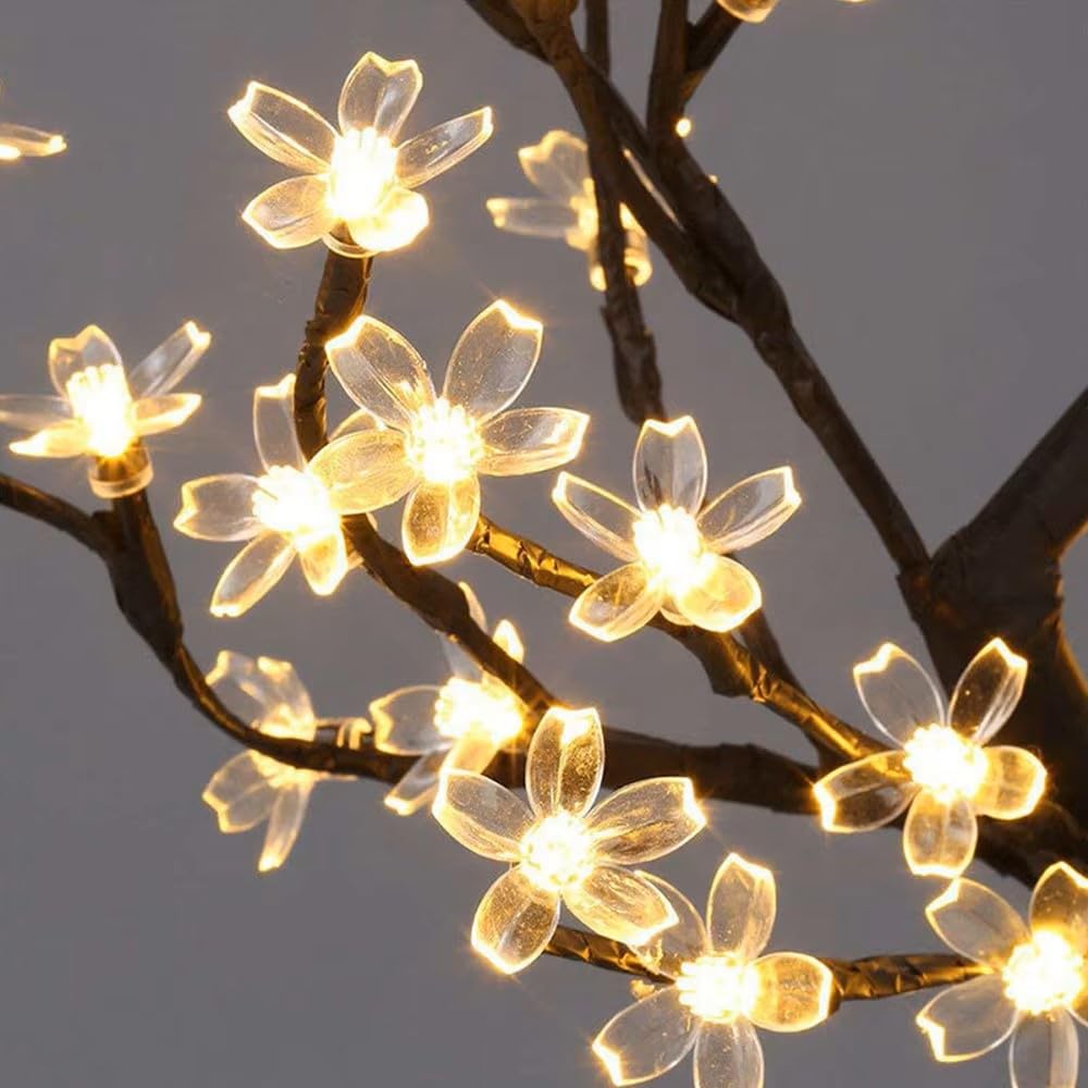 GLOWSEREI Metal Tree Golden Bloom Lighted Tree Décor view 2