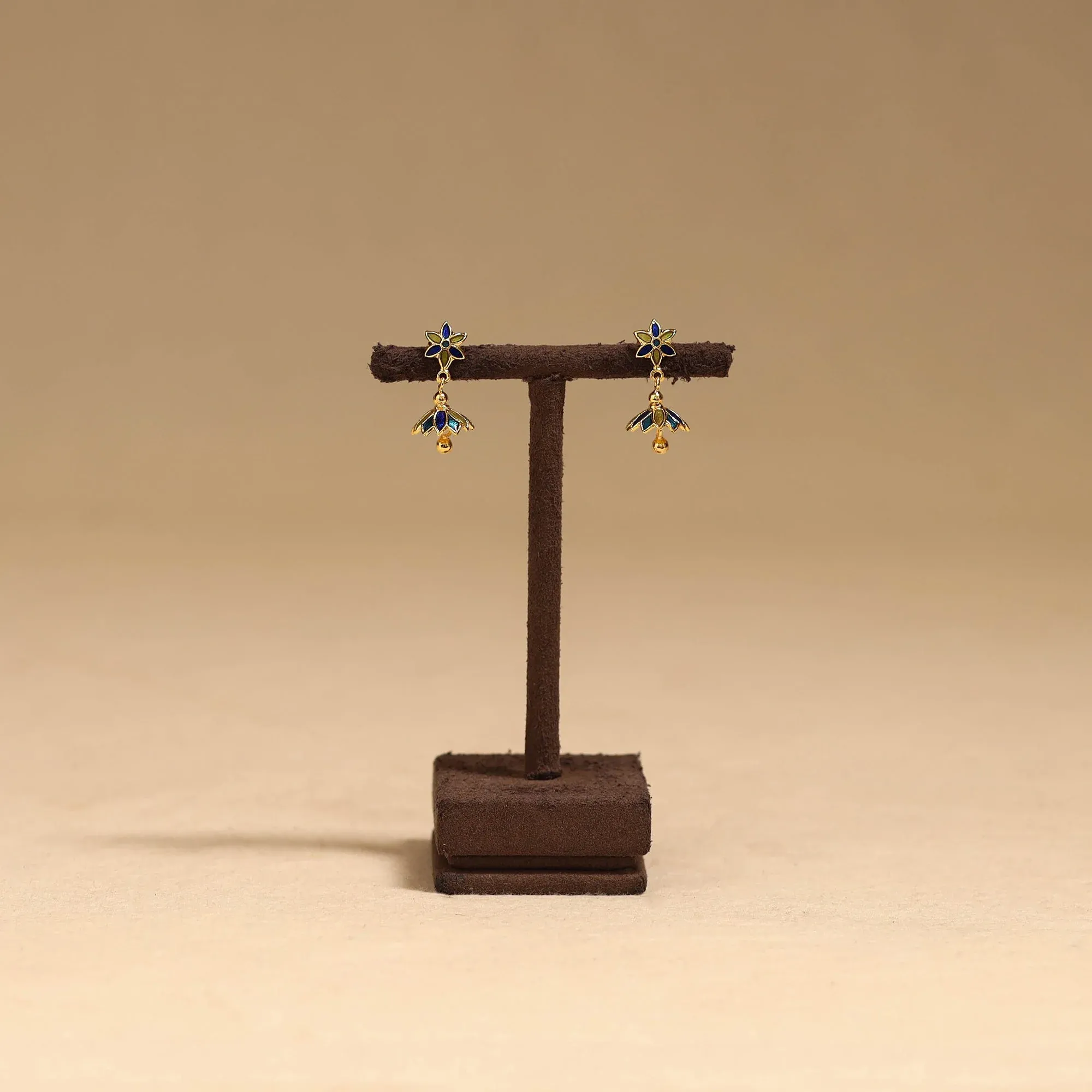 Multicolor - Handcrafted Paka Meenakari Earrings 127 view 2