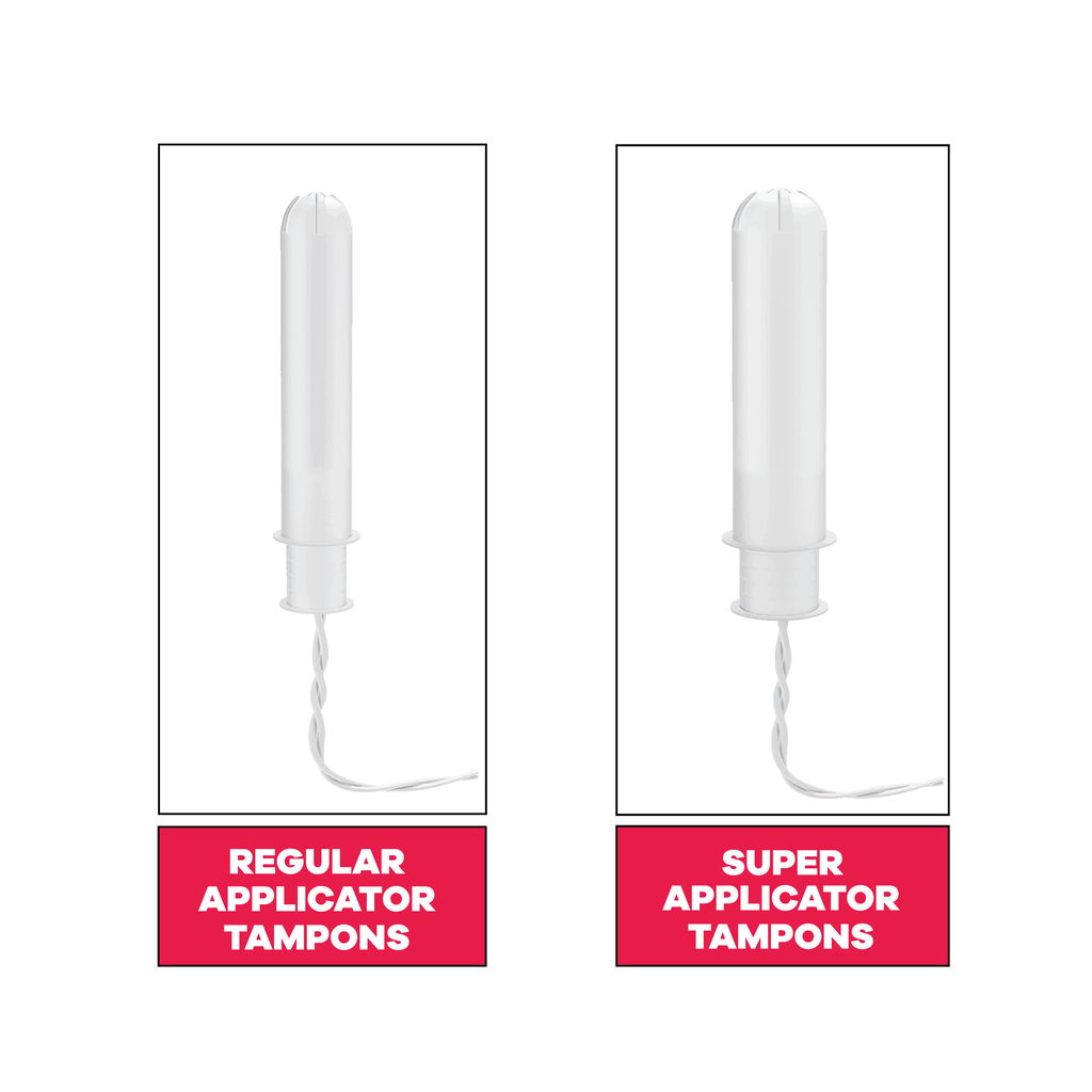 Sanity Super & Regular Applicator Tampons Pack - 20 Tampons (10 Super + 10 Regular) | Light to Heavy Flow Period Care view 2