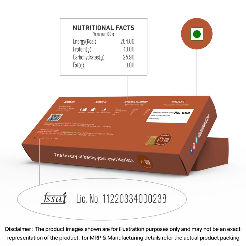 Bonhomia Hazelnut Coffee Pods | Nespresso Compatible | Biodegradable Capsules | AAA Grade Beans view 2