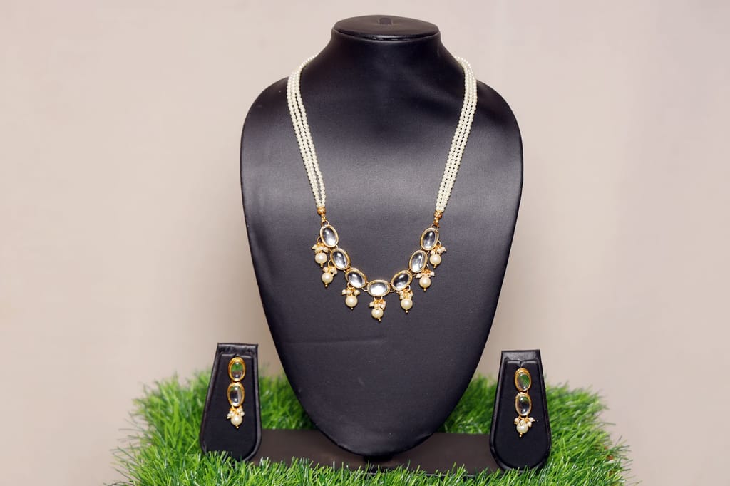 Pearl Crystal Jewellery Set with Earrings( 25*25cm) view 2