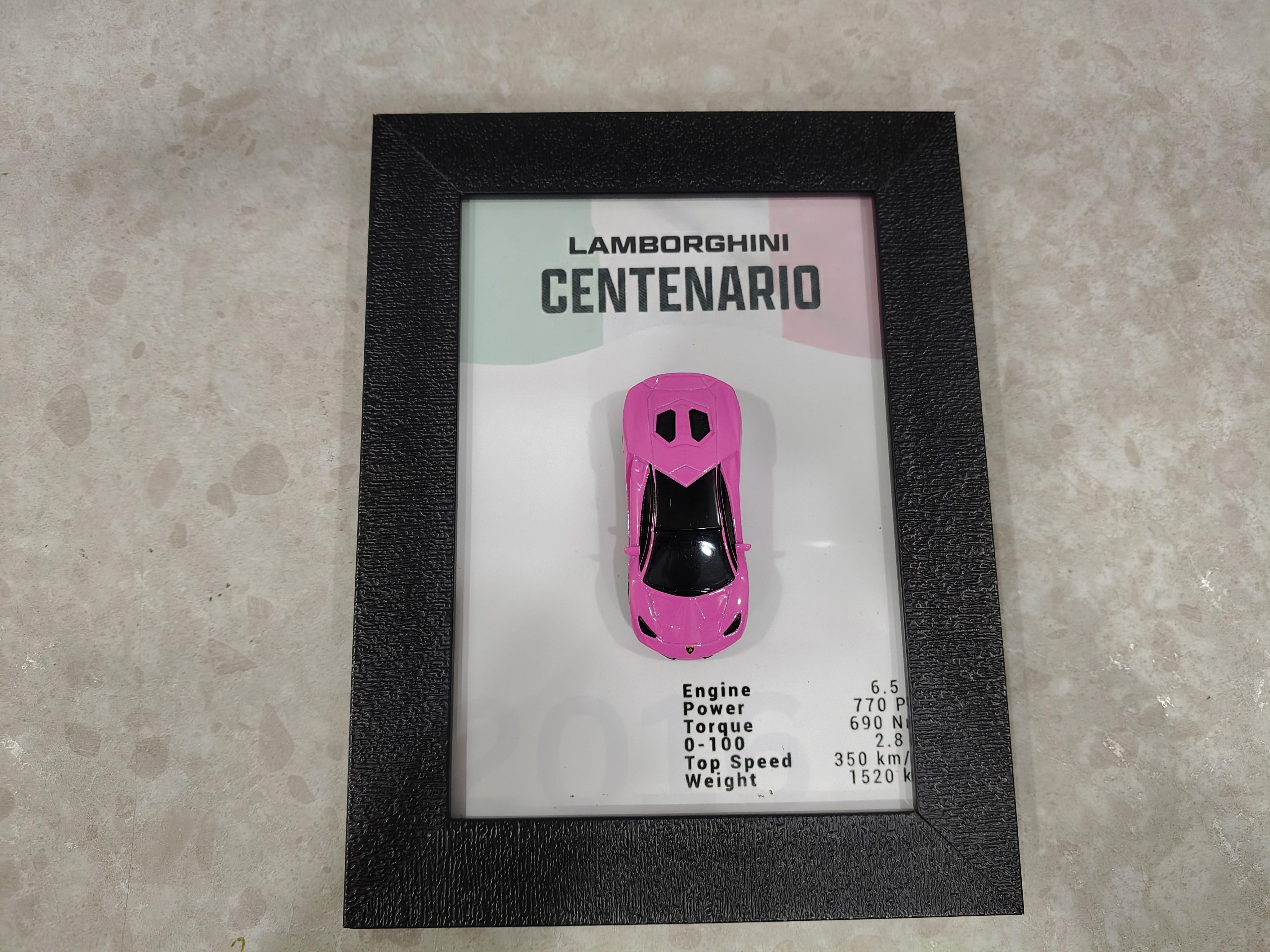 3D Car Frame Wall 7"x9" view 2
