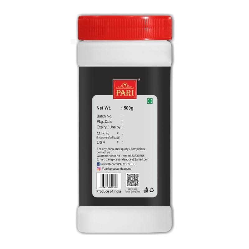 Pari Chaat Masala Powder | Aromatic Spice for Flavorful Indian Cooking | No Artificial Flavor Added | (Pack of 1 x 500g Jar) view 2