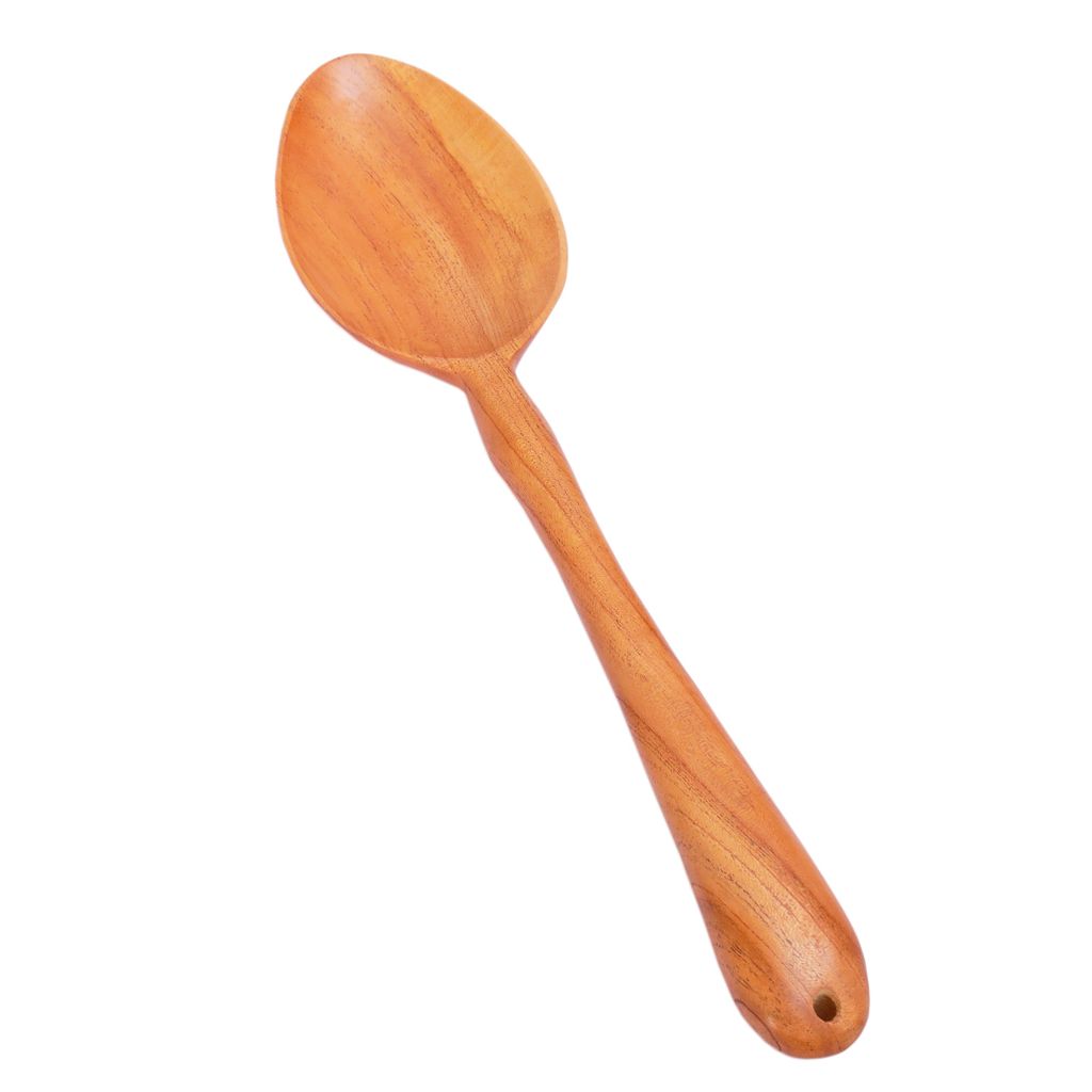 Eco-friendly Handmade Neem Wood Cooking Spoon – (26 cm) 100% Natural Neem Wood) view 2