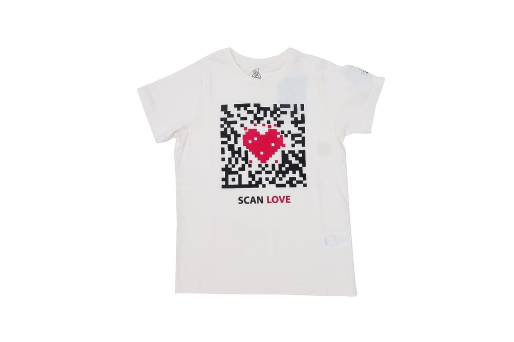 KUCHU Kids T-Shirt with Scan Love Print | Soft Cotton Tee | Lightweight | Skin-Friendly | Everyday Wear | Age 8–9 Years view 2