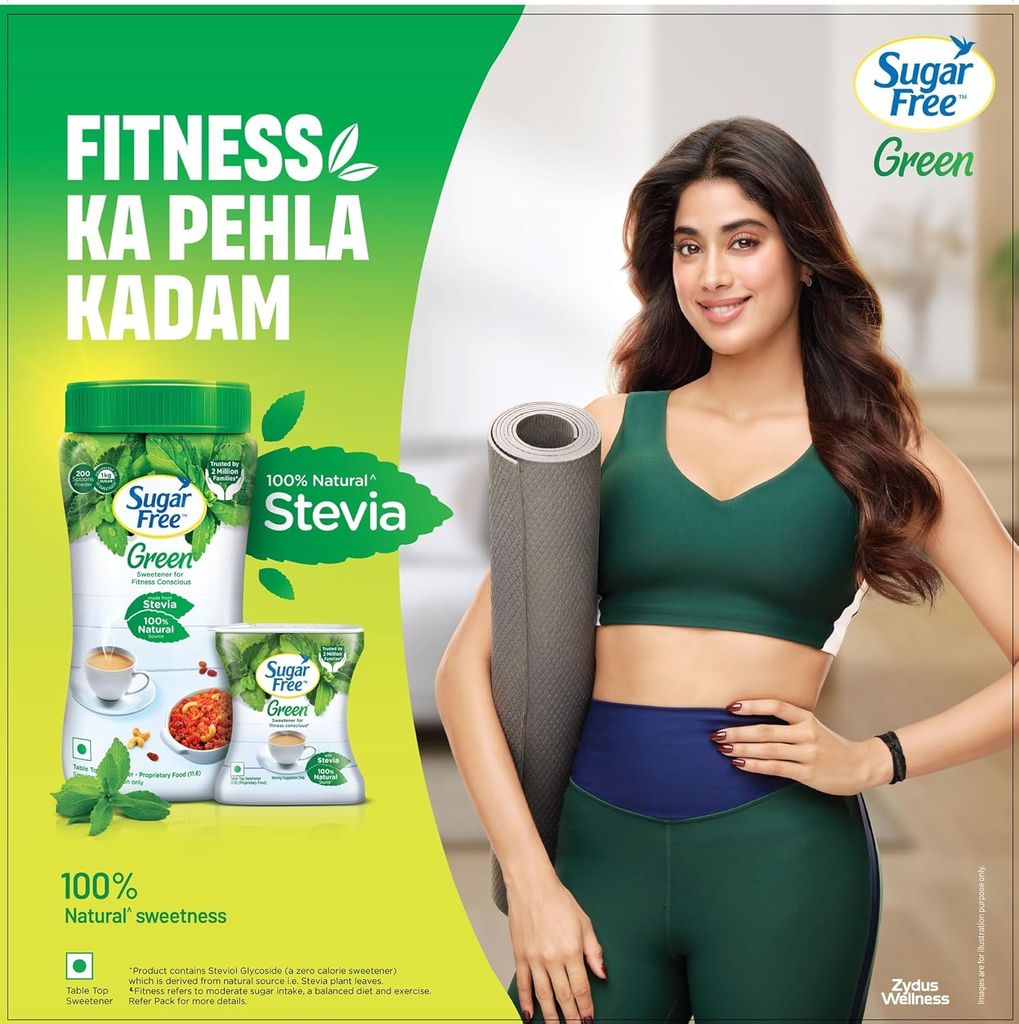 Sugar Free Green Stevia Jar, 200 g | 100% Plant-based Natural Sweetener | Equivalent to Sweetness from 1Kg Sugar | 100% Natural Stevia leaves| Sweet like Sugar but with zero calories| view 2