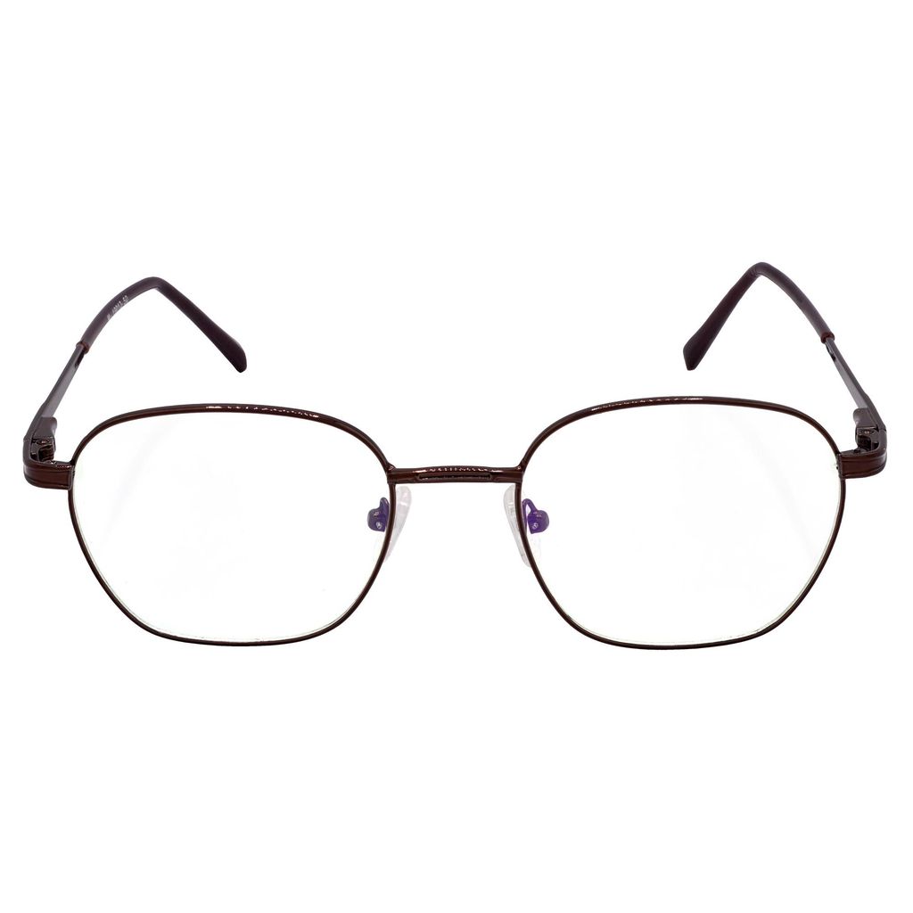 Hrinkar Trending Eyeglasses: Brown Rectangle Optical Spectacle Frame For Men & Women |HFRM-BWN-19013 view 2