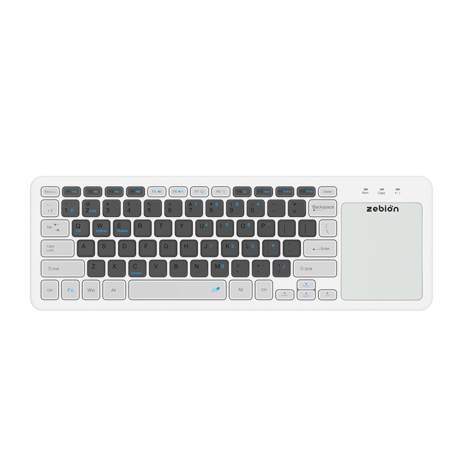 Zebion G3200 PADFUSION Wireless Keyboard - Grey