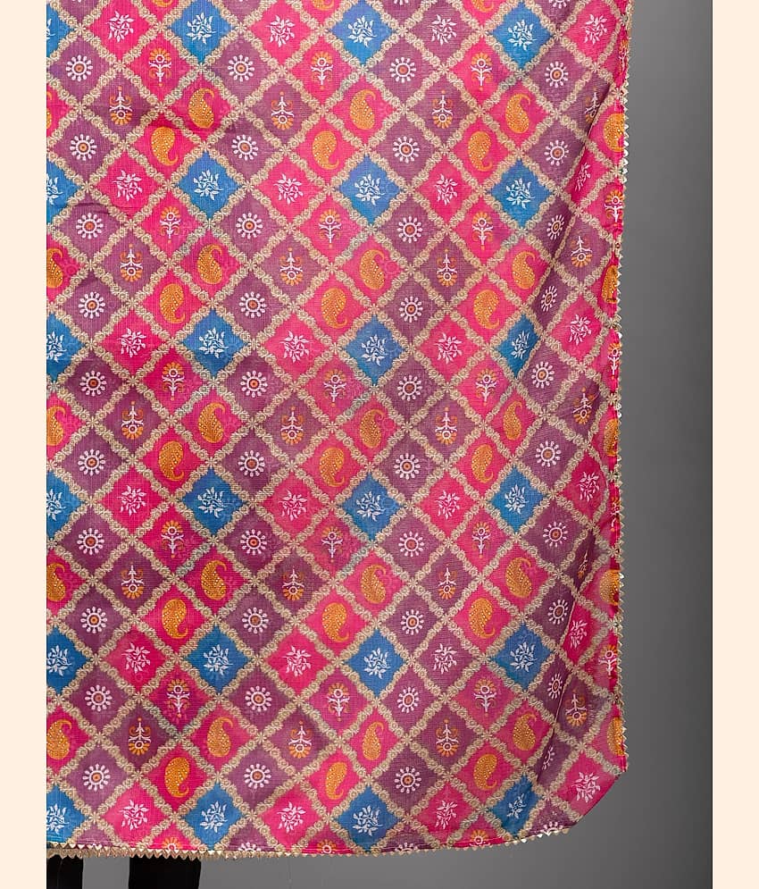 Apratim Multicolor Cotton Blend Women's Dupatta - ( Pack of 1 ) view 2
