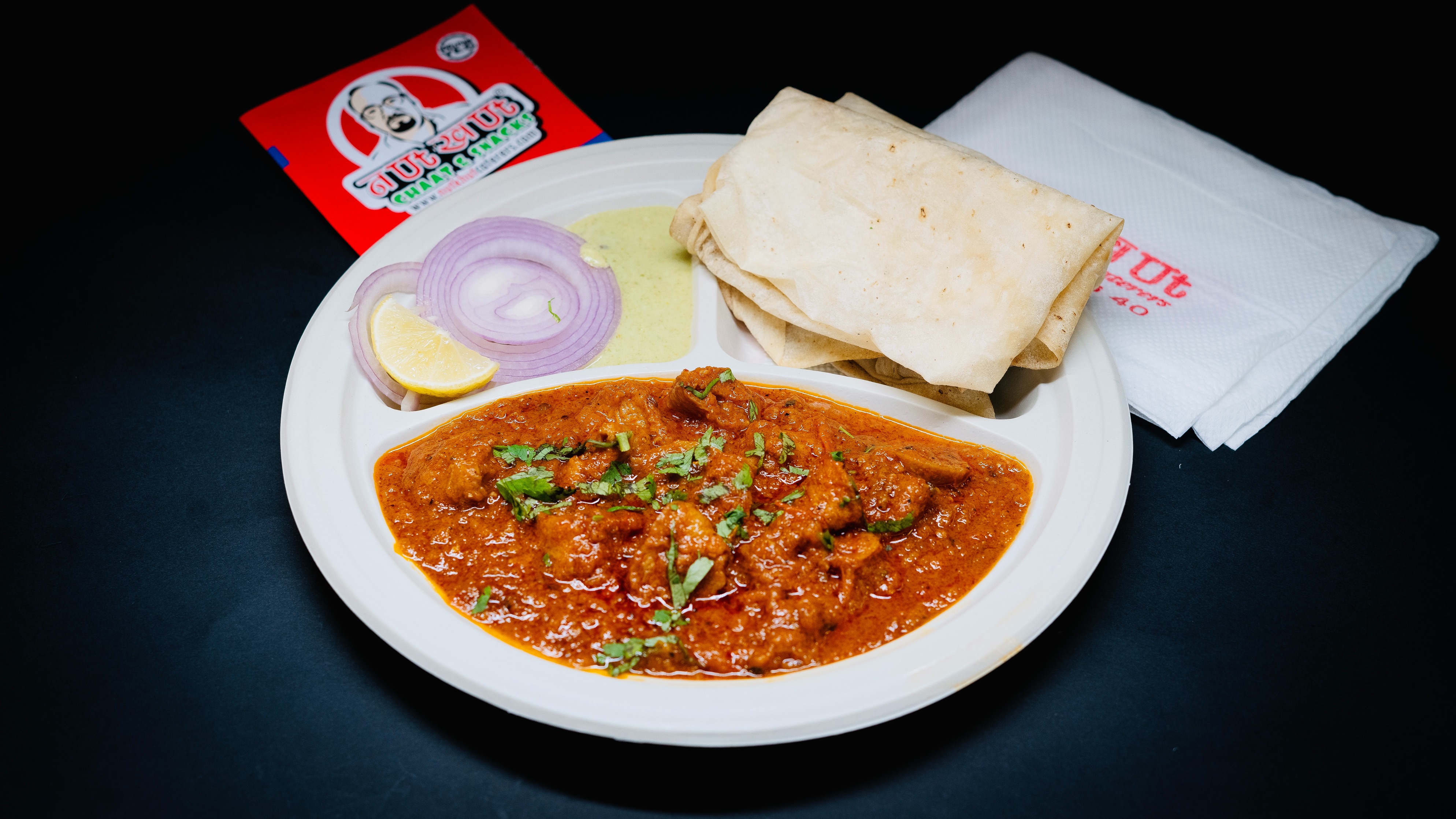 Tawa chaap + 2 roomali roti