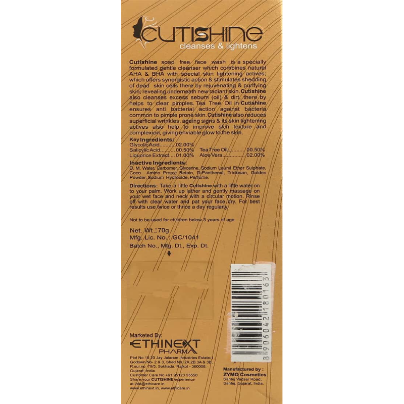 Cutishine Face Wash 70 Gms view 2