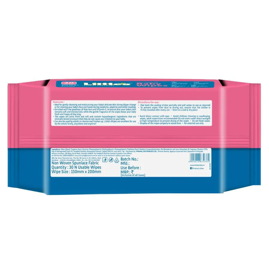 Little's Baby Wipes Soft Cleansing 30 Pcs view 2