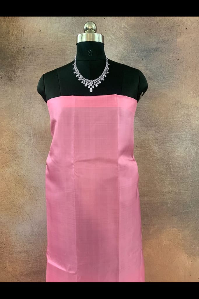 NVHSFBP24-Rose pink Handloom Silk Fabric 1 Meter view 2