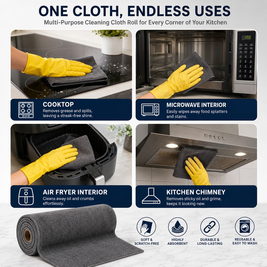 Microfiber Cleaning Cloth Roll – Easy Tear-Away Design view 2